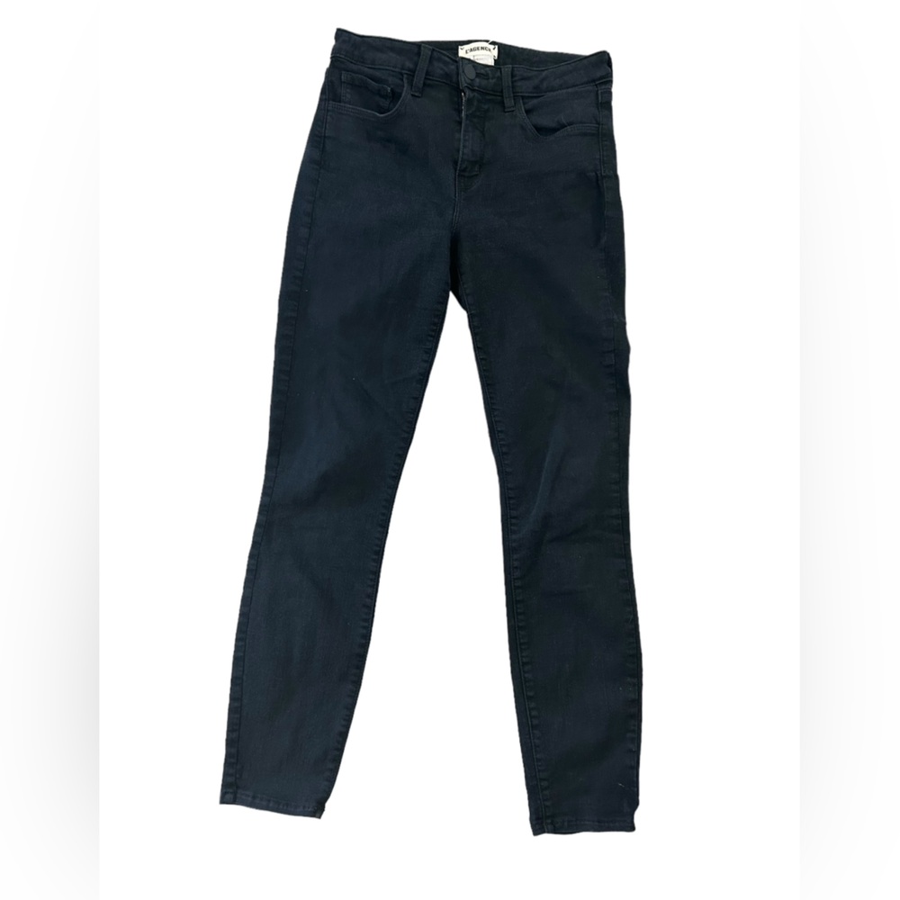 L'AGENCE Margot High-Rise Skinny Jeans Black Noir Premium Denim - Picture 5 of 7